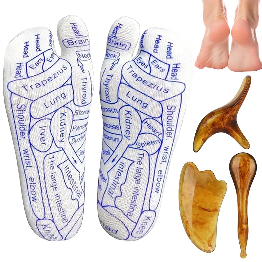 Acupressure Reflexology Socks Physiotherapy Massage Relieve Tired Feet Reflexology Socks With Massage Tools For Women And Men