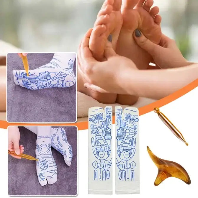 Acupressure Reflexology Socks Physiotherapy Massage Relieve Tired Feet Reflexology Socks With Massage Tools For Women And Men